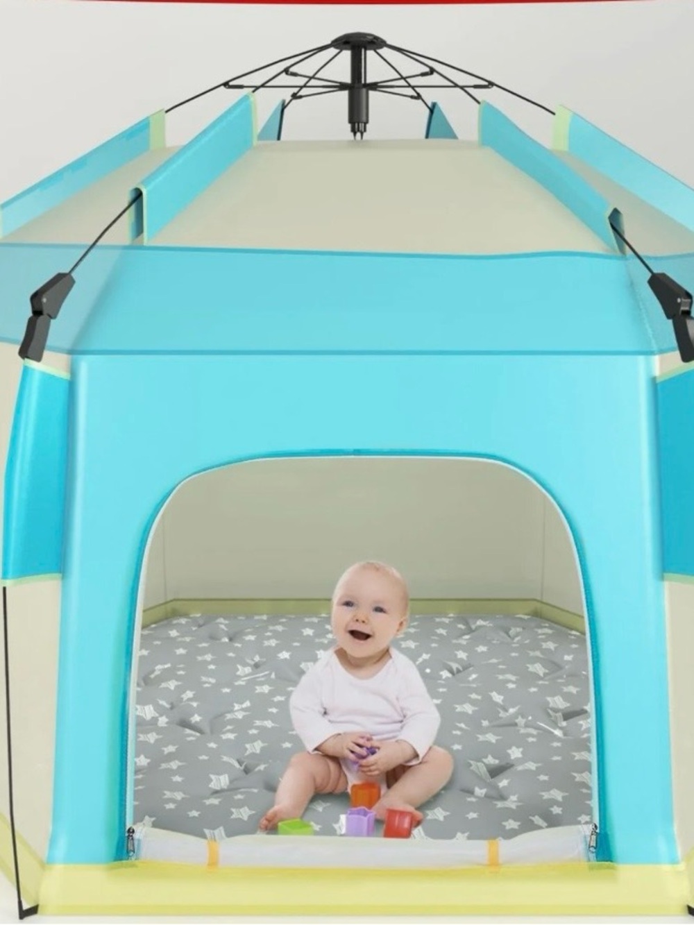 Gray Star Baby Play Mat